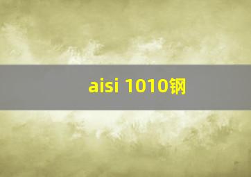 aisi 1010钢